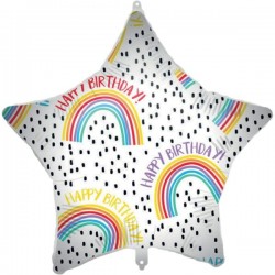 18'' Μπαλόνι Γενεθλίων Αστέρι Rainbow 18'' Μπαλόνι Γενεθλίων Αστέρι Rainbow