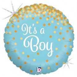 18" Μπαλόνι γέννησης It's a Boy glittering 18" Μπαλόνι γέννησης It's a Boy glittering