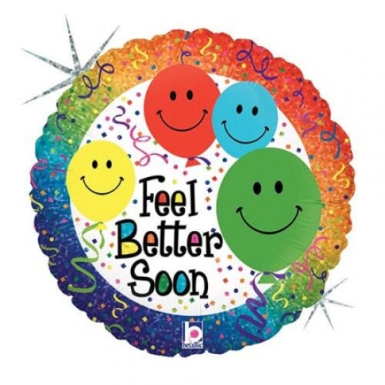 18'' Μπαλόνι για Περαστικά Smiley “Feel Better Soon” 18'' Μπαλόνι για Περαστικά Smiley “Feel Better Soon”