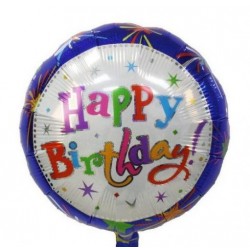 18" Μπαλόνι Happy Birthday Fireworks
