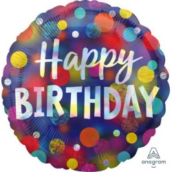 18" Μπαλόνι Happy Birthday Ιριδίζον