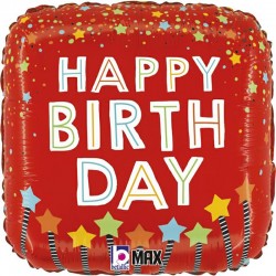 18'' Μπαλόνι Happy Birthday Κόκκινο 18'' Μπαλόνι Happy Birthday Κόκκινο