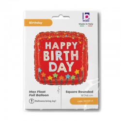 18'' Μπαλόνι Happy Birthday Κόκκινο 18'' Μπαλόνι Happy Birthday Κόκκινο