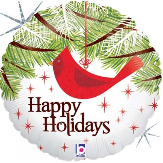 18" Μπαλόνι Happy Holidays Στολίδι