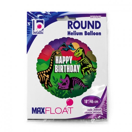 18" Μπαλόνι Jurassic Birthday δεινόσαυροι