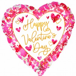 18" Μπαλόνι καρδιά Happy Valentine's Day 18" Μπαλόνι καρδιά Happy Valentine's Day