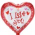 18'' Μπαλόνι καρδιά Ι Love You funky
