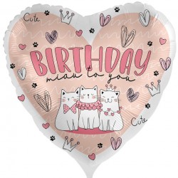 18'' Μπαλόνι Καρδιά Kitty Birthday 18'' Μπαλόνι Καρδιά Kitty Birthday