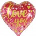 18" Μπαλόνι Καρδιά Love you Όμπρε