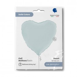 18" Μπαλόνι Καρδιά παστέλ Γαλάζιο