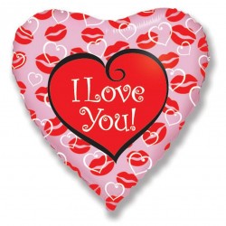 18" Μπαλόνι Καρδιά - Φιλάκια I Love you 18" Μπαλόνι Καρδιά - Φιλάκια I Love you