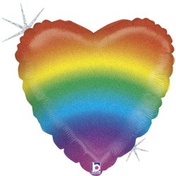 18" Μπαλόνι καρδιά Rainbow 18" Μπαλόνι καρδιά Rainbow