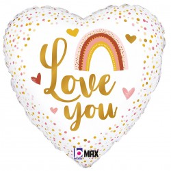 18" Μπαλόνι Καρδιά  Βoho Love You