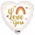 18" Μπαλόνι Καρδιά  Βoho Love You