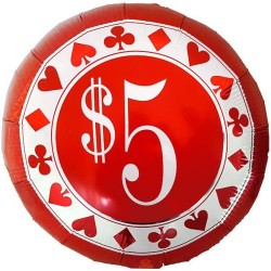 18" Μπαλόνι Καζίνο 5$ 18" Μπαλόνι Καζίνο 5$