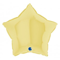 18" Μπαλόνι κίτρινο ματ αστέρι
