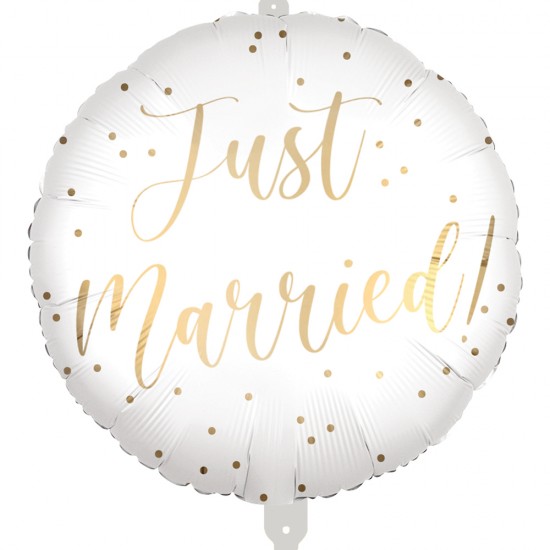 18” Μπαλόνι λευκό Just Married 18” Μπαλόνι λευκό Just Married