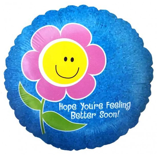 18" Μπαλόνι Λουλούδι "Hope feeling better"