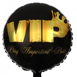 18" Μπαλόνι μαύρο VIP crowned 18" Μπαλόνι μαύρο VIP crowned
