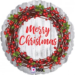 18" Μπαλόνι Merry Christmas Rustic 18" Μπαλόνι Merry Christmas Rustic