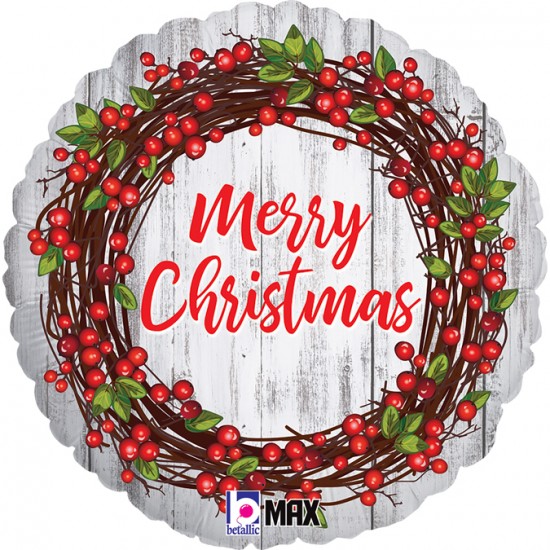 18" Μπαλόνι Merry Christmas Rustic