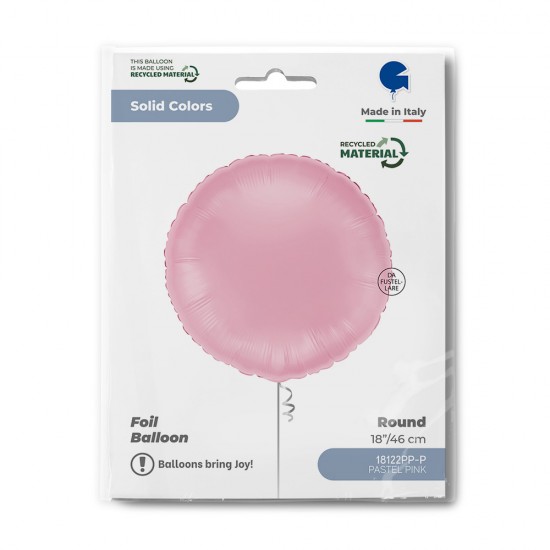 18" Μπαλόνι Pastel Pink Στρογγυλό