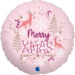 18" Μπαλόνι Pink Xmas 18" Μπαλόνι Pink Xmas