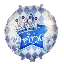 18" Μπαλόνι Prince με στέμμα 18" Μπαλόνι Prince με στέμμα