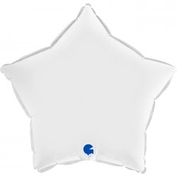 18" Μπαλόνι σατέν Άσπρο Αστέρι 18" Μπαλόνι σατέν Άσπρο Αστέρι