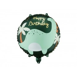 18'' Μπαλόνι Στρογγυλό Δεινόσαυρος Happy Birthday