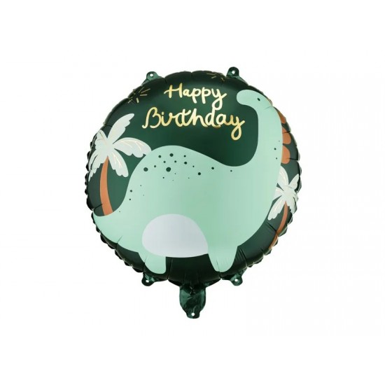 18'' Μπαλόνι Στρογγυλό Δεινόσαυρος Happy Birthday