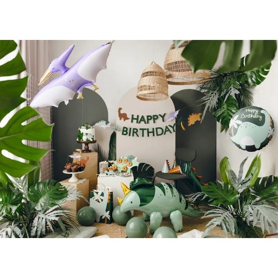 18'' Μπαλόνι Στρογγυλό Δεινόσαυρος Happy Birthday