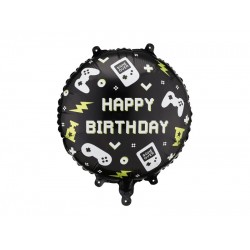 18'' Μπαλόνι Στρογγυλό Gaming Happy Birthday