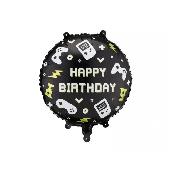 18'' Μπαλόνι Στρογγυλό Gaming Happy Birthday