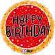 18'' Μπαλόνι Στρογγυλό Happy Birthday Κονφετί