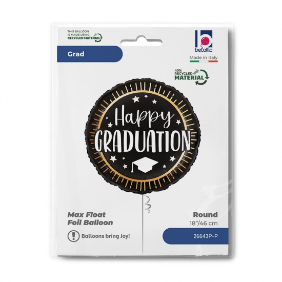 18'' Μπαλόνι Στρογγυλό Happy Graduation