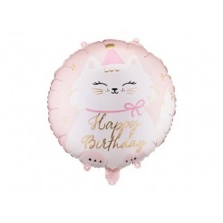 18'' Μπαλόνι Στρογγυλό Kitty Happy Birthday