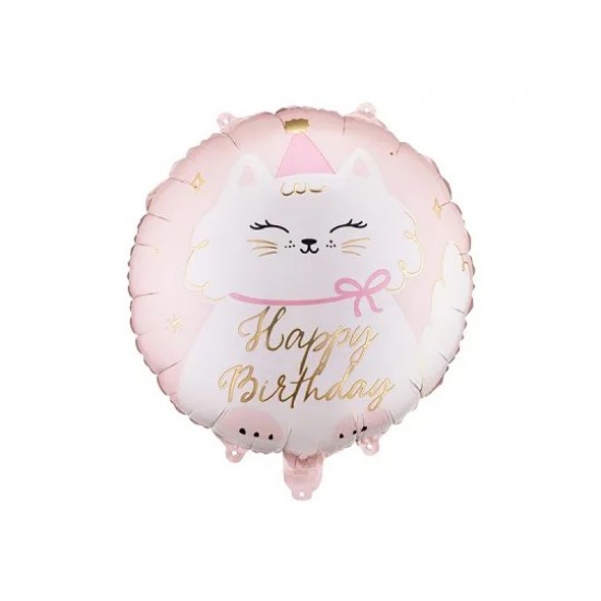 18'' Μπαλόνι Στρογγυλό Kitty Happy Birthday