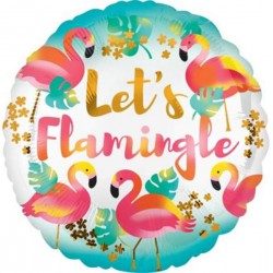 18" Μπαλόνι στρογγυλό Let's Flamingle 18" Μπαλόνι στρογγυλό Let's Flamingle