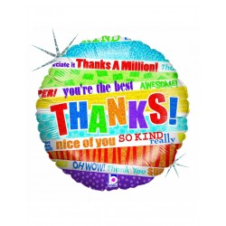18" Μπαλόνι "Thanks" Πολύχρωμο 18" Μπαλόνι "Thanks" Πολύχρωμο
