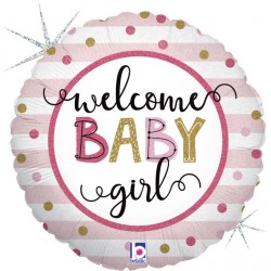 18" Μπαλόνι Welcome Baby Girl 18" Μπαλόνι Welcome Baby Girl