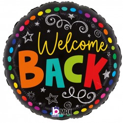 18" Μπαλόνι 'Welcome Back' colorful dots 18" Μπαλόνι 'Welcome Back' colorful dots