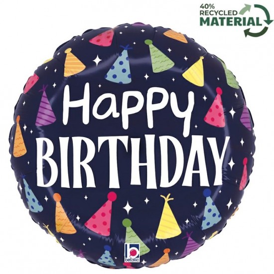 18'' Navy Μπαλόνι Birthday Hats