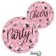 18'' Ροζ Μπαλόνι με φιογκάκια Party- Cheers