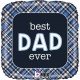 18" Τετράγωνο Μπαλόνι Best Dad Ever Καρό