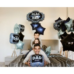 18" Τετράγωνο Μπαλόνι Best Dad Ever Καρό 18" Τετράγωνο Μπαλόνι Best Dad Ever Καρό