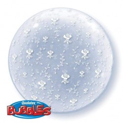 22" Μπαλόνι Bubble με Λουλούδια 22" Μπαλόνι Bubble με Λουλούδια