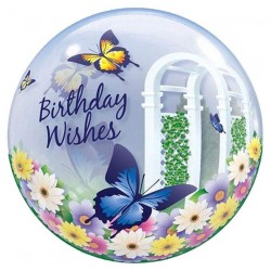 22" Μπαλόνι Bubble Πεταλούδες "Bday Wishes" 22" Μπαλόνι Bubble Πεταλούδες "Bday Wishes"