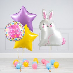 22" Μπαλόνι Λαγουδάκι Άσπρο Σατέν