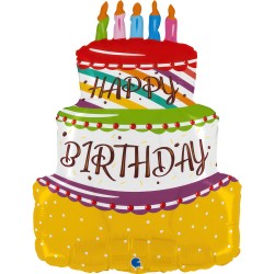 23" Μπαλόνι Happy Birthday Cake 23" Μπαλόνι Happy Birthday Cake